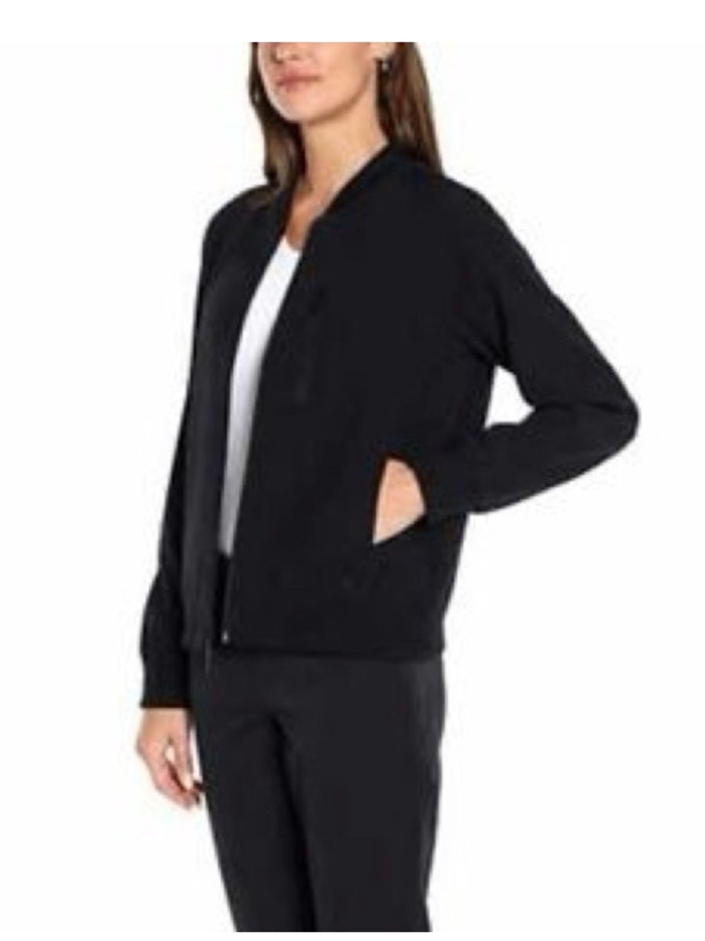 Banana Republic Black Bomber Jacket - Zip Front